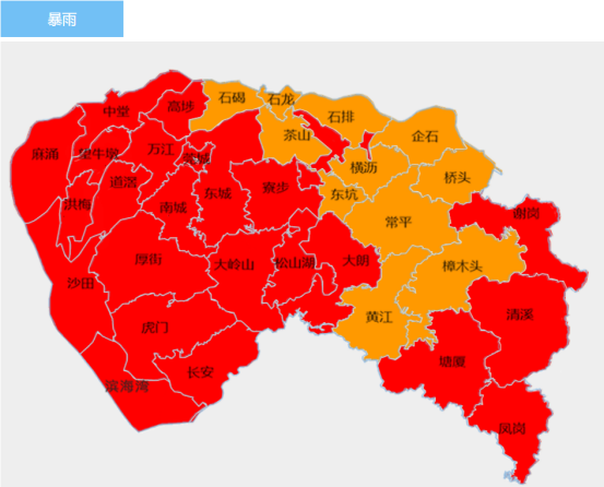 红色预警地区标注与应急电话
